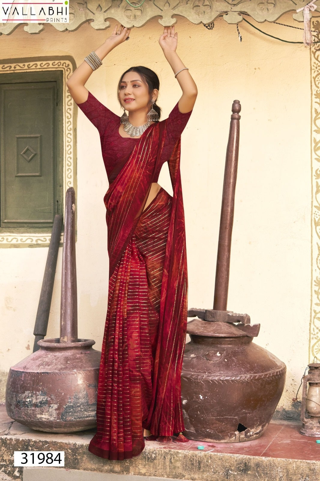 Tatvam Vallabhi Prints Georgette Sarees Supplier