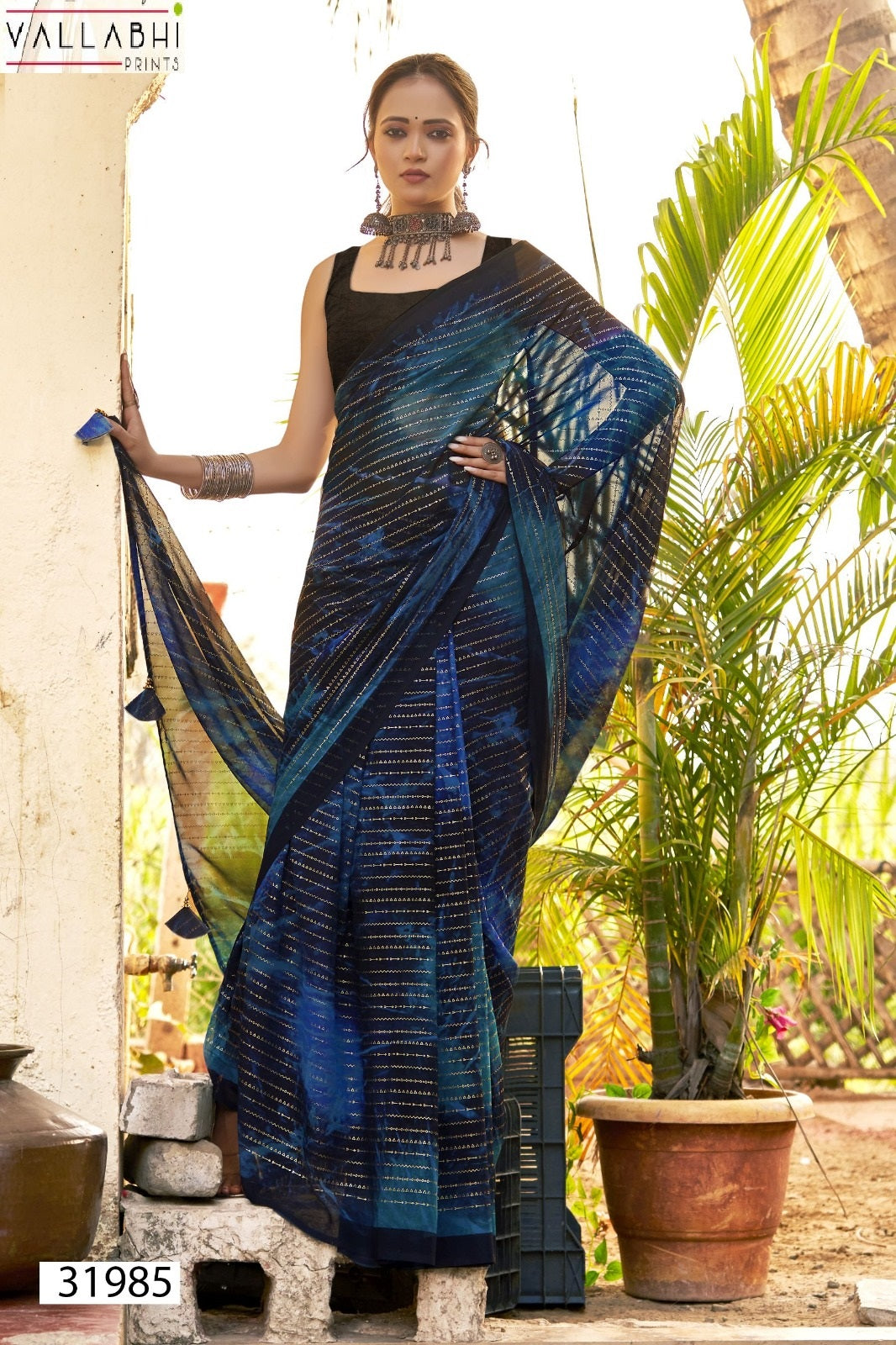 Tatvam Vallabhi Prints Georgette Sarees Supplier