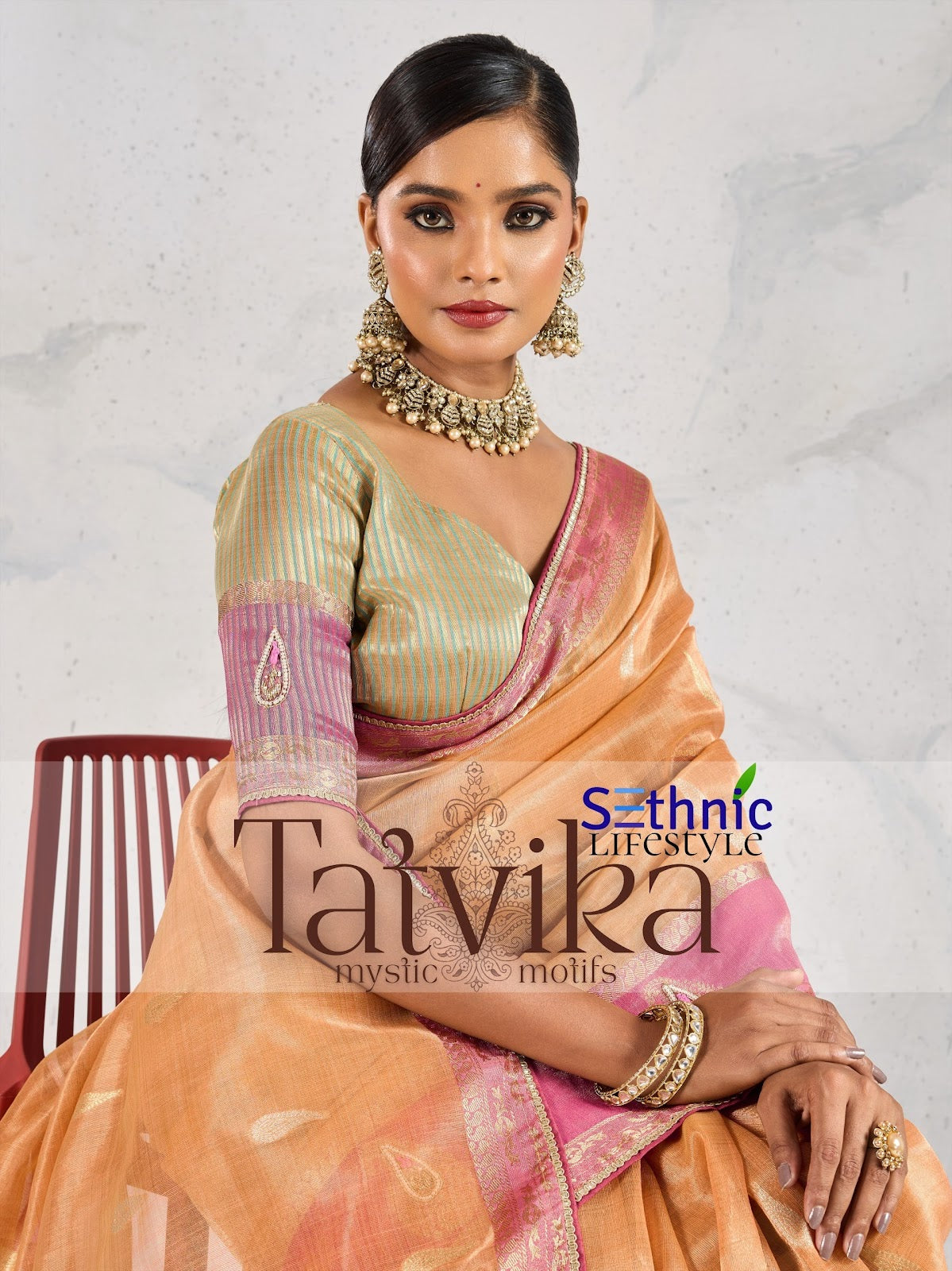 Tatvika Sethnic Woven Linen Sarees Supplier Ahmedabad