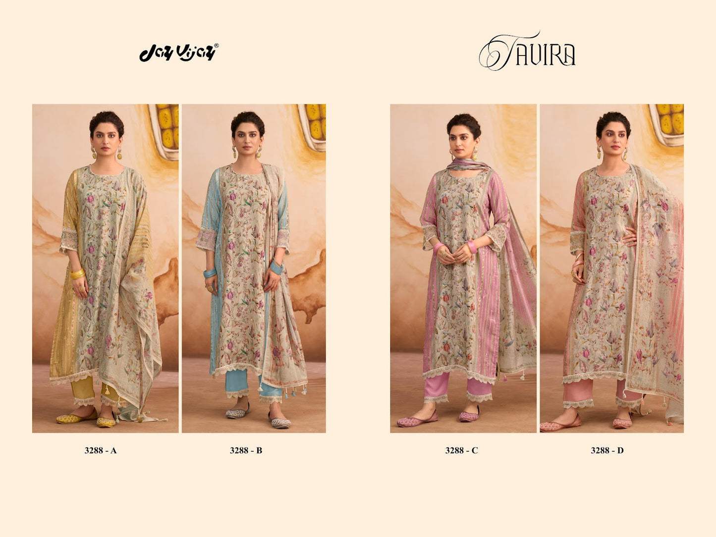 Tavira 3288 Jay Vijay Muslin Pant Style Suits Manufacturer Ahmedabad