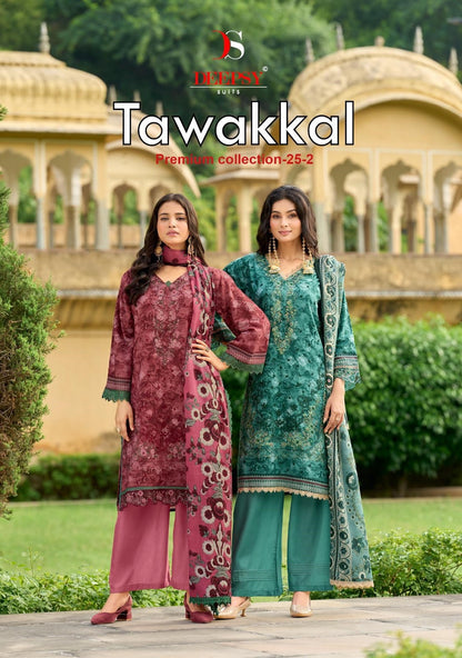 Tawakkal Premium Collection 25-2 Deepsy Cotton Pakistani Patch Work Suits Supplier Ahmedabad