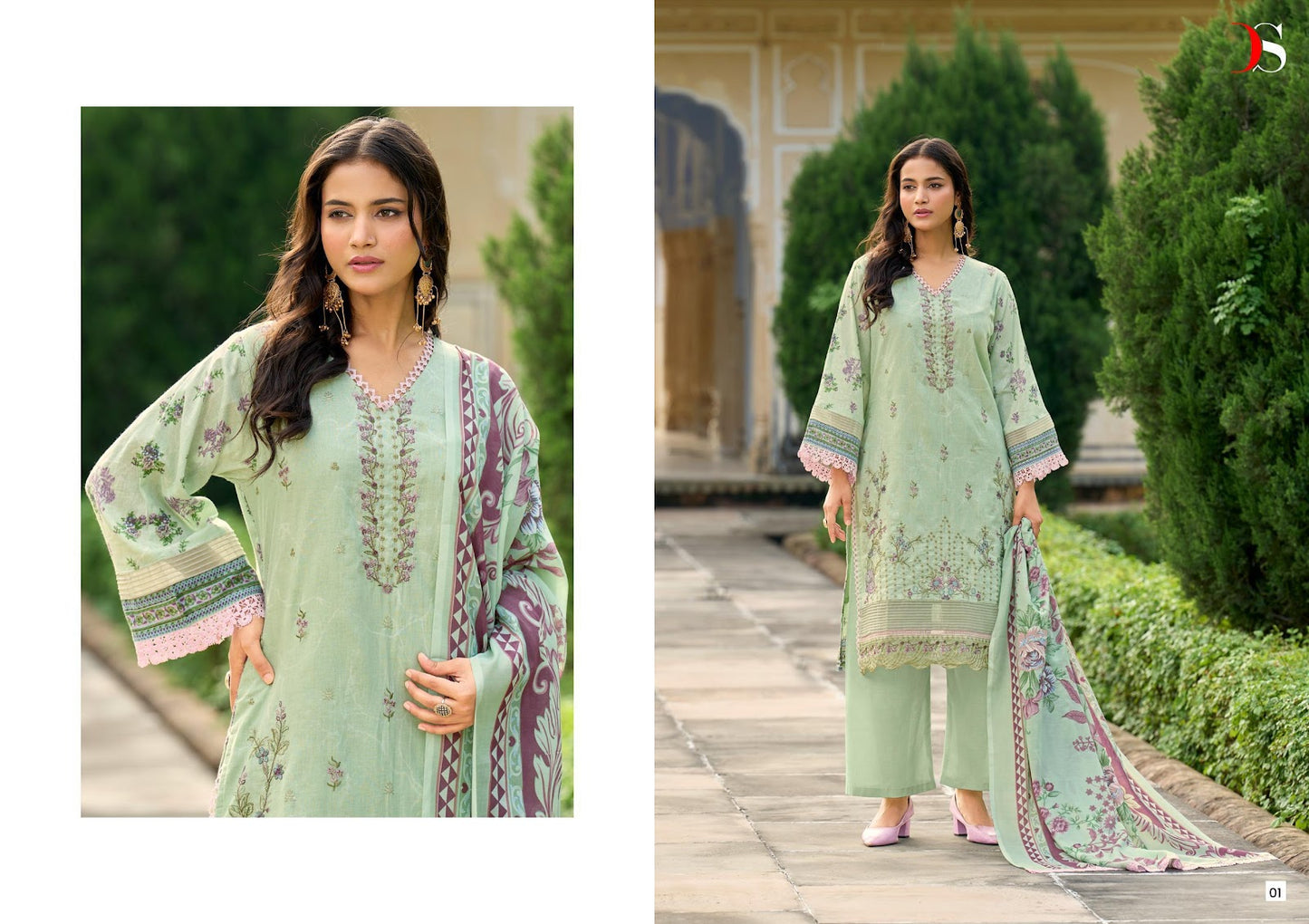 Tawakkal Premium Collection 25-2 Deepsy Cotton Pakistani Patch Work Suits Supplier Ahmedabad