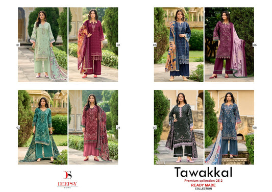 Tawakkal Premium Collection 25-2 Deepsy Cotton Pakistani Readymade Suits Wholesale Price