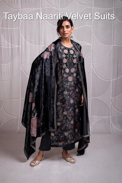 Taybaa Naariti Silk Jacquard Velvet Suits Wholesaler India