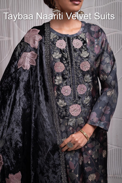 Taybaa Naariti Silk Jacquard Velvet Suits Wholesaler India