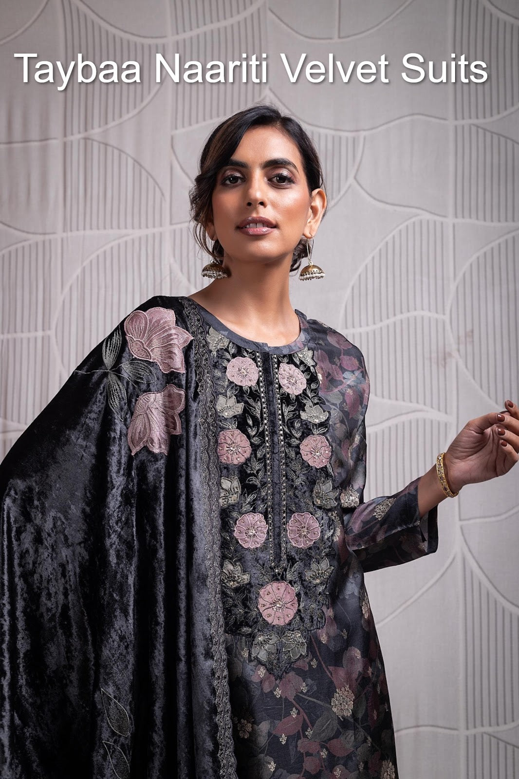 Taybaa Naariti Silk Jacquard Velvet Suits Wholesaler India
