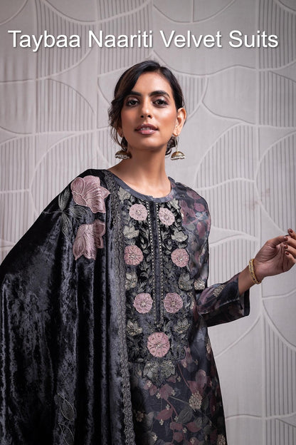 Taybaa Naariti Silk Jacquard Velvet Suits Wholesaler India