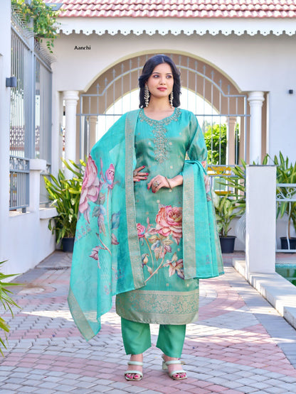 Taylor Aanchi Simmer Readymade Pant Style Suits Wholesaler