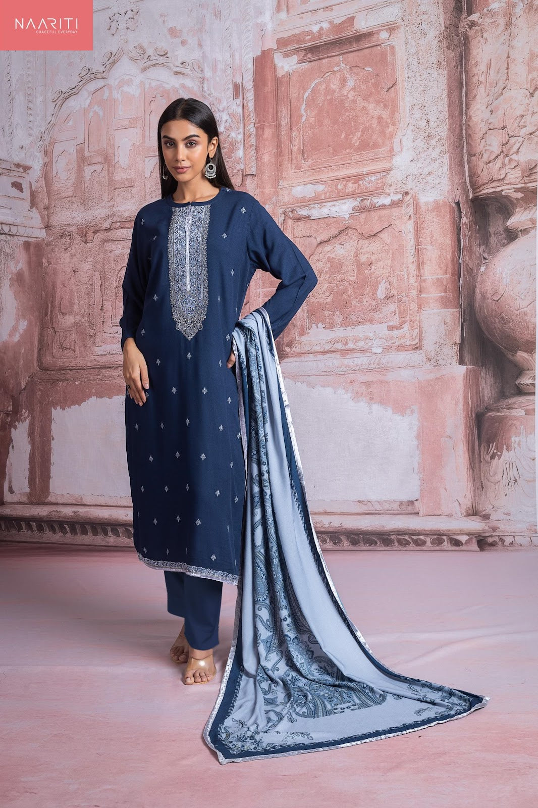 Tazir Naariti Pashmina Suits Wholesale