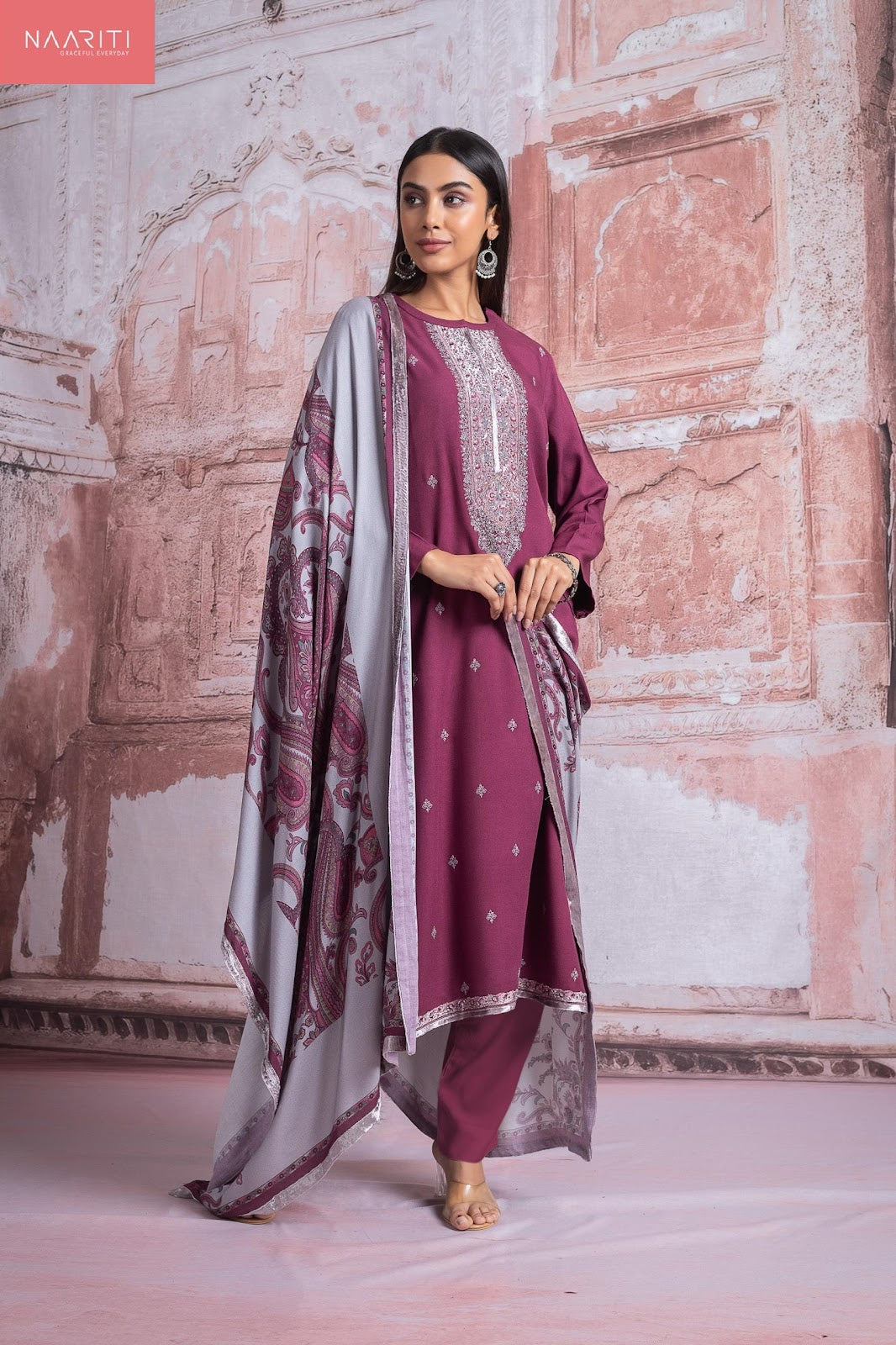 Tazir Naariti Pashmina Suits Wholesale