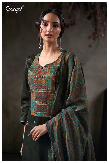 Tazlin 3851 Ganga Premium Cotton Plazzo Style Suits Wholesaler Gujarat