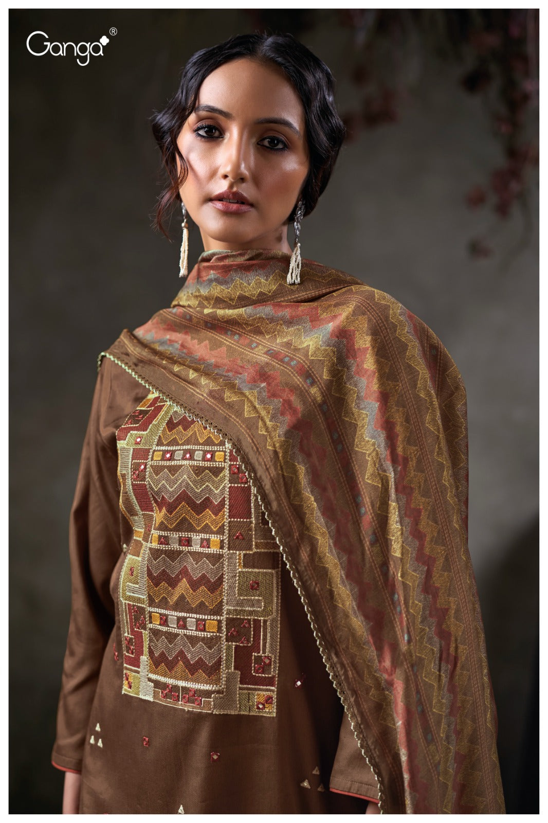 Tazlin 3851 Ganga Premium Cotton Plazzo Style Suits Wholesaler Gujarat