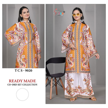 Tcs 9018-9021 Karachi Print Shree Fabs Satin Co Ord Set Wholesaler