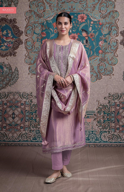 Teeyaj Naariti Tissue Silk Pant Style Suits Manufacturer