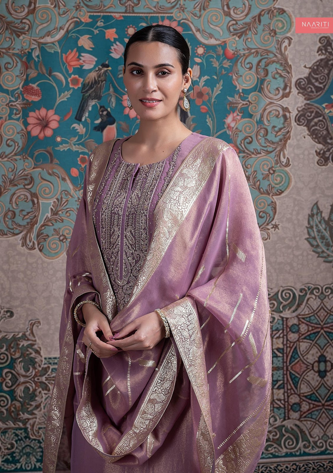 Teeyaj Naariti Tissue Silk Pant Style Suits Manufacturer