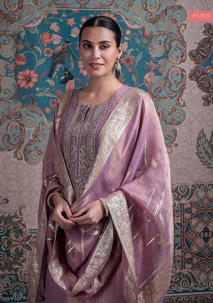 Teeyaj Naariti Tissue Silk Pant Style Suits Manufacturer