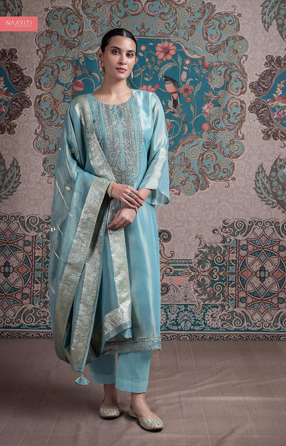 Teeyaj Naariti Tissue Silk Pant Style Suits Manufacturer