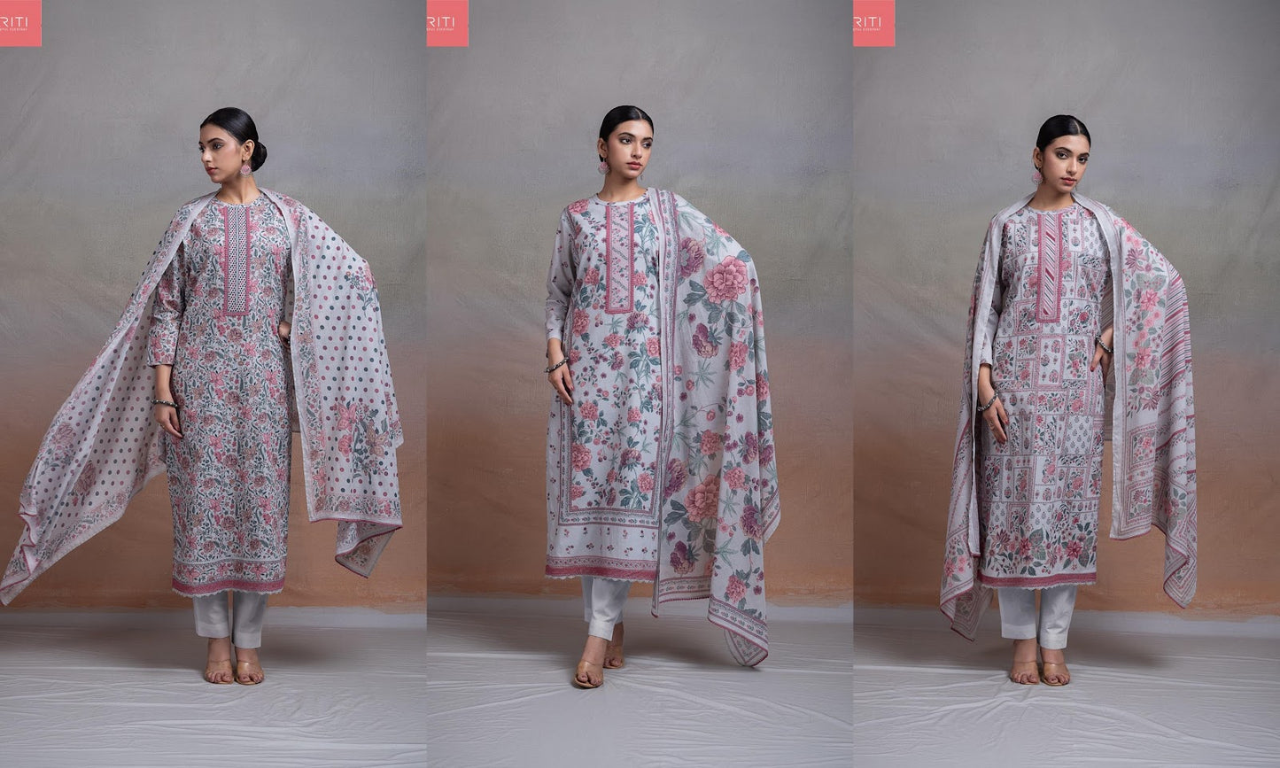 Teeza Naariti Lawn Cotton Pakistani Salwar Suits Supplier Ahmedabad