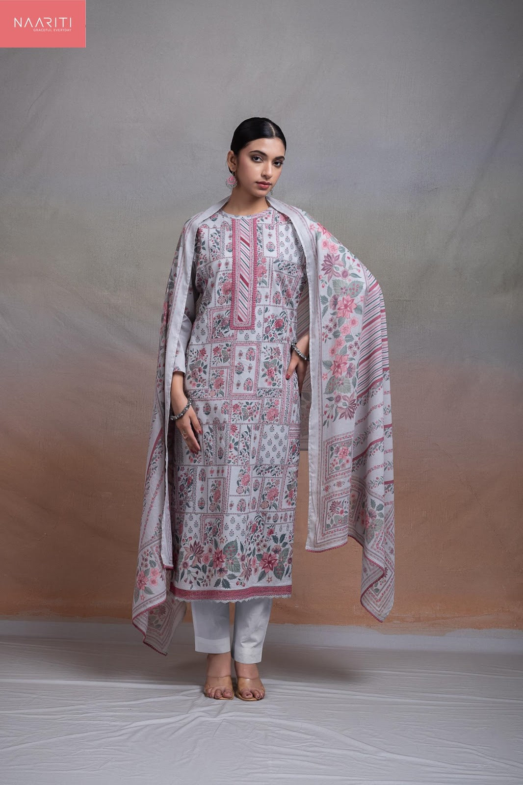 Teeza Naariti Lawn Cotton Pakistani Salwar Suits Supplier Ahmedabad