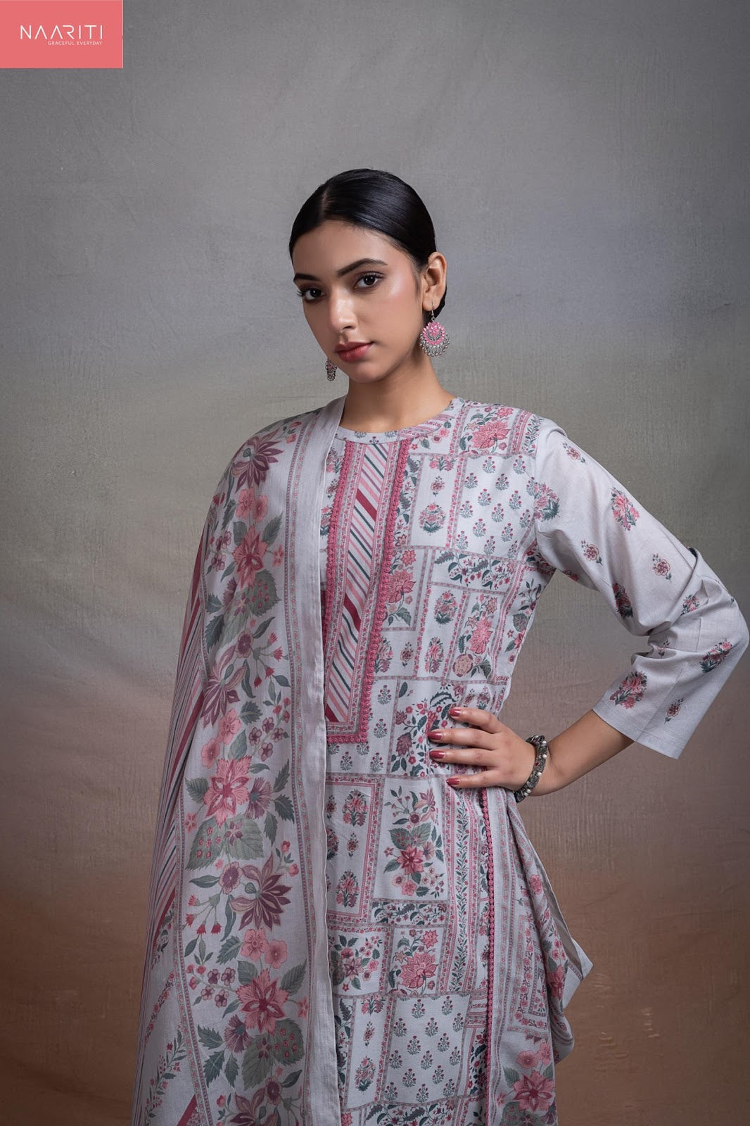 Teeza Naariti Lawn Cotton Pakistani Salwar Suits Supplier Ahmedabad