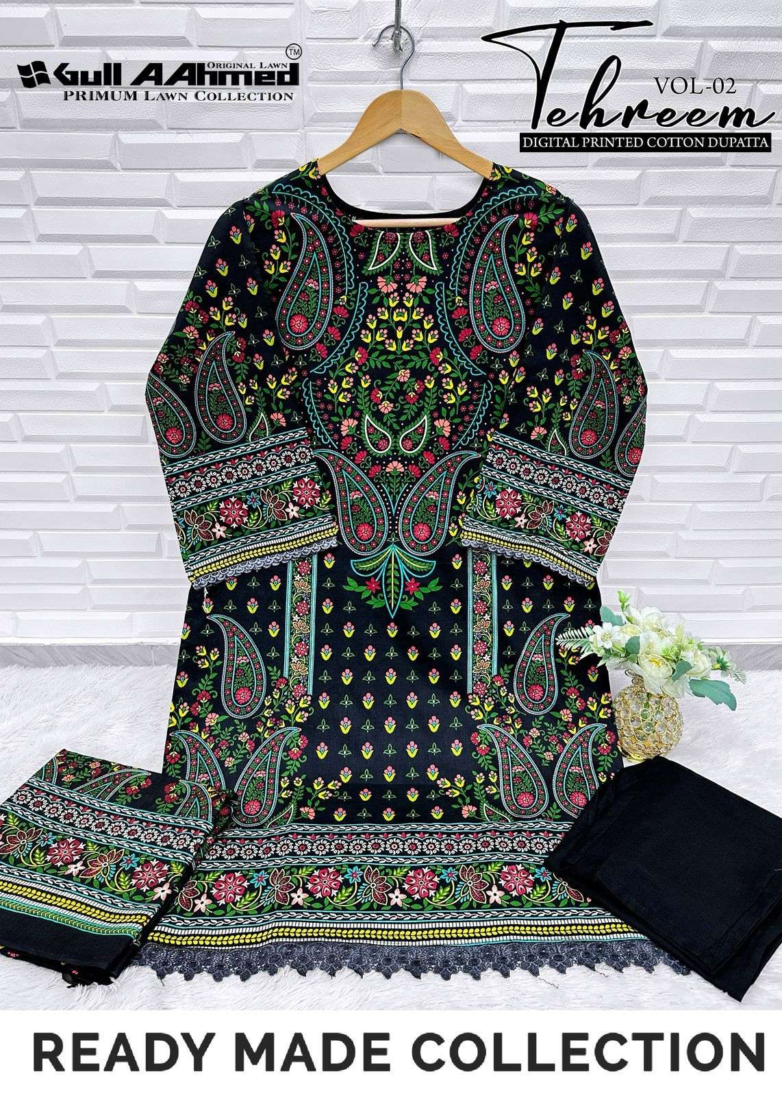 Tehreem Vol 2 Gul Ahmed Lawn Karachi Readymade Suits Wholesale Price