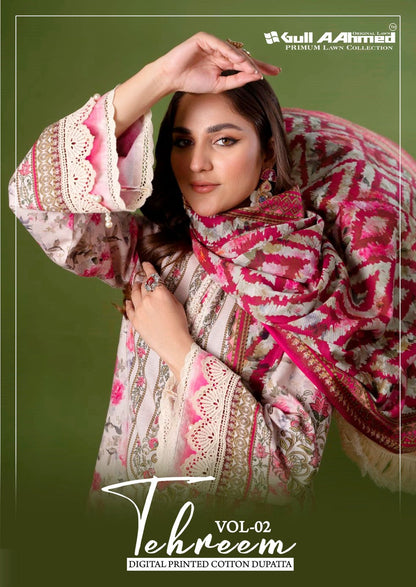 Tehreem Vol 2 Gul Ahmed Lawn Karachi Salwar Suits Wholesaler Gujarat