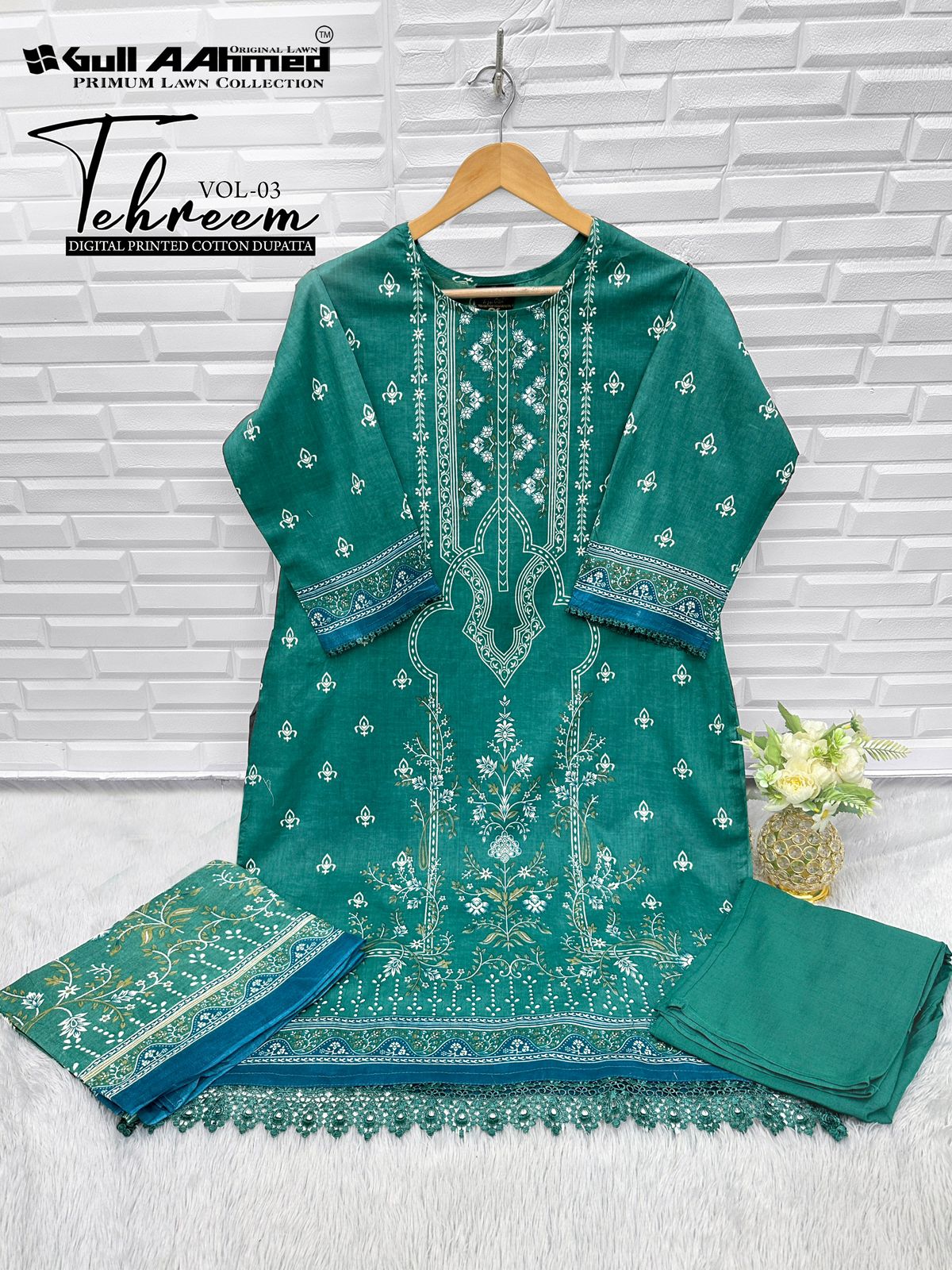 Tehreem Vol 3 Gul Ahmed Lawn Cotton Karachi Readymade Suits Wholesale Rate