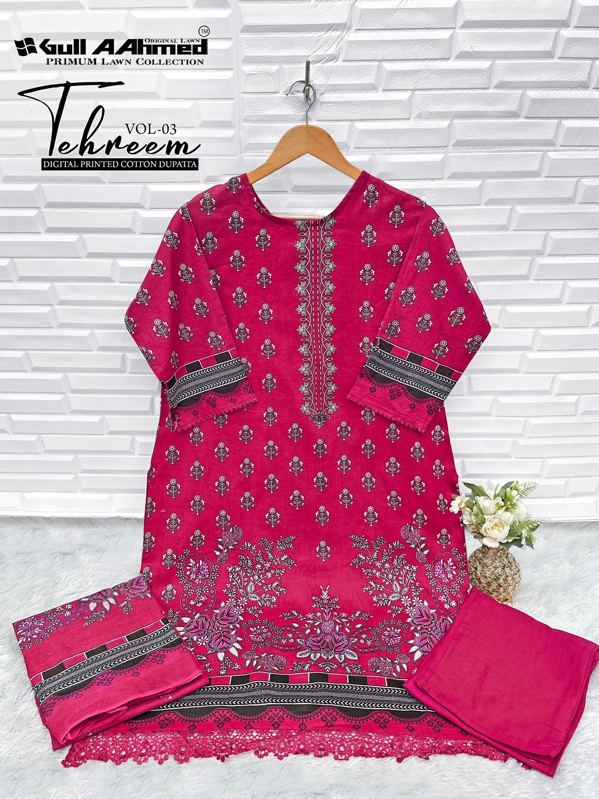 Tehreem Vol 3 Gul Ahmed Lawn Cotton Karachi Readymade Suits Wholesale Rate
