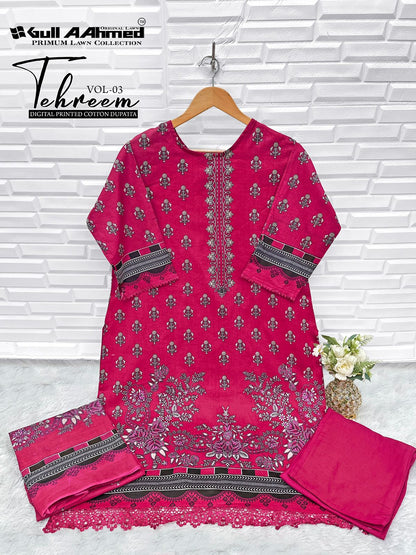 Tehreem Vol 3 Gul Ahmed Lawn Cotton Karachi Readymade Suits Wholesale Rate