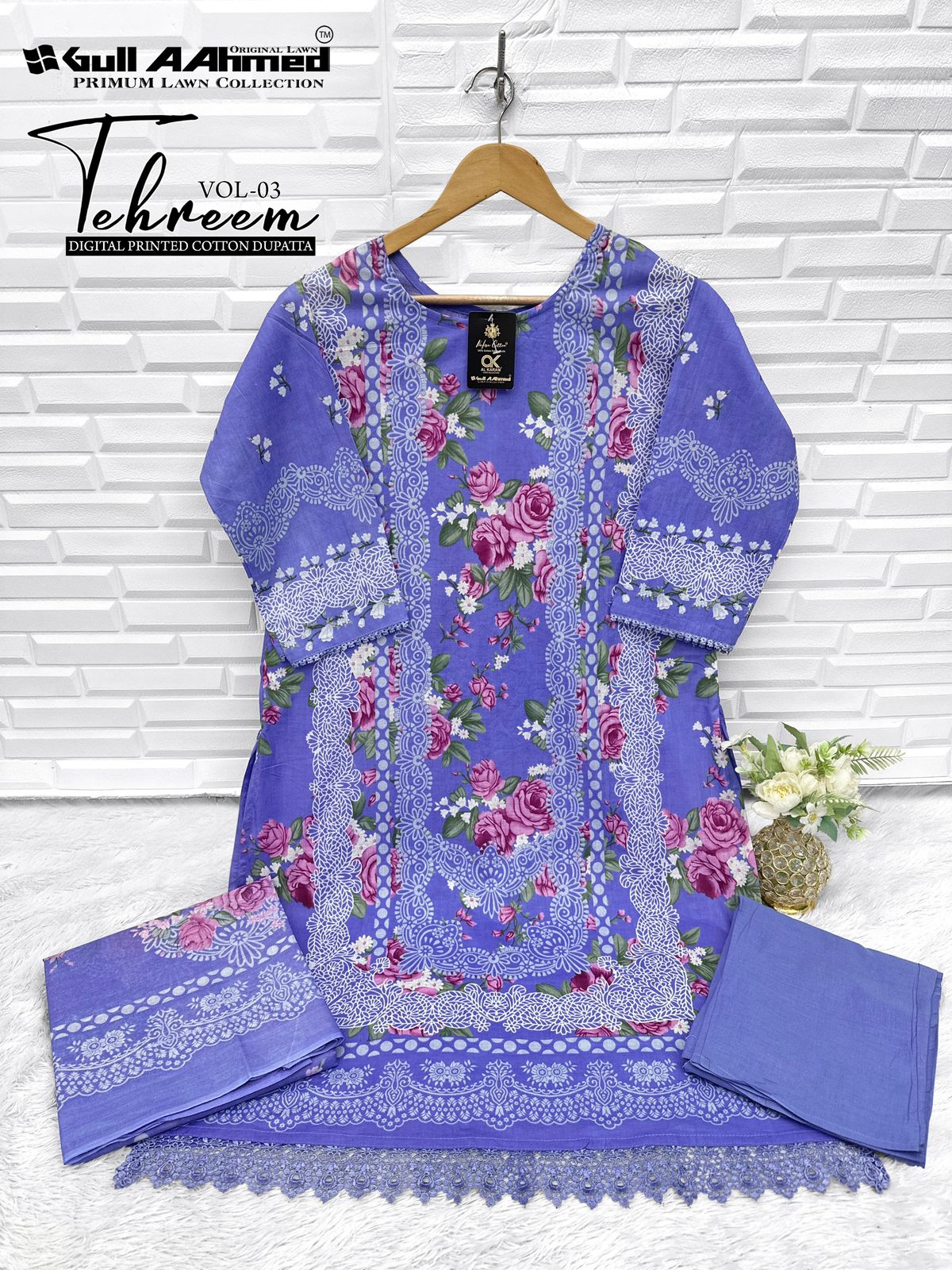 Tehreem Vol 3 Gul Ahmed Lawn Cotton Karachi Readymade Suits Wholesale Rate