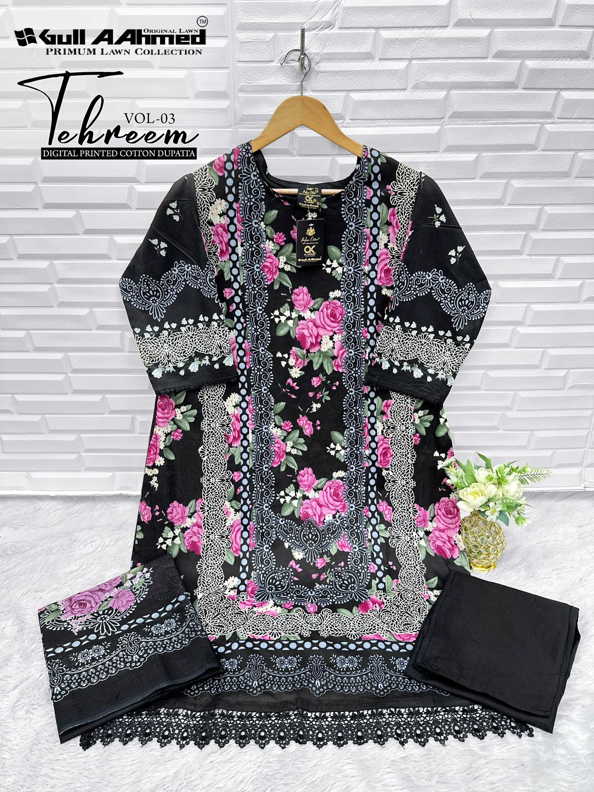 Tehreem Vol 3 Gul Ahmed Lawn Cotton Karachi Readymade Suits Wholesale Rate