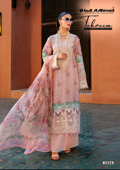 Tehreem Vol 3 Gul Ahmed Lawn Karachi Salwar Suits Exporter Ahmedabad