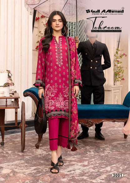 Tehreem Vol 3 Gul Ahmed Lawn Karachi Salwar Suits Exporter Ahmedabad