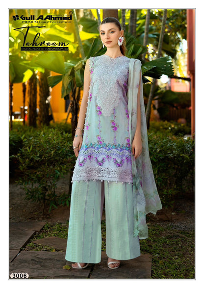Tehreem Vol 3 Gul Ahmed Lawn Karachi Salwar Suits Exporter Ahmedabad