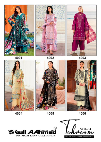 Tehreem Vol 4 Gul Ahmed Lawn Karachi Salwar Suits Supplier