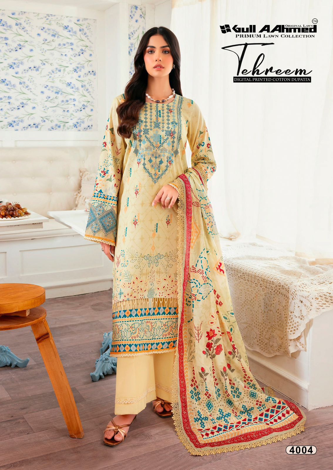 Tehreem Vol 4 Gul Ahmed Lawn Karachi Salwar Suits Supplier