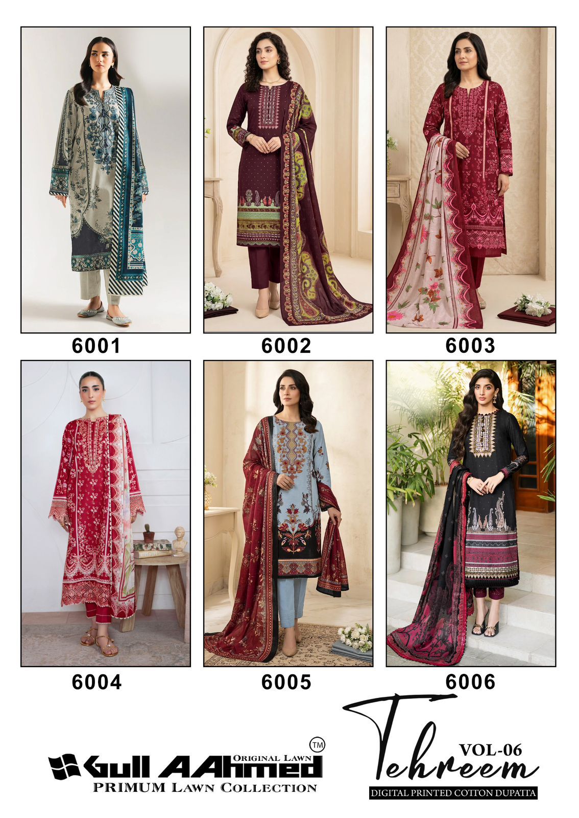 Tehreem Vol 6 Gul Ahmed Lawn Karachi Salwar Suits Wholesale Price
