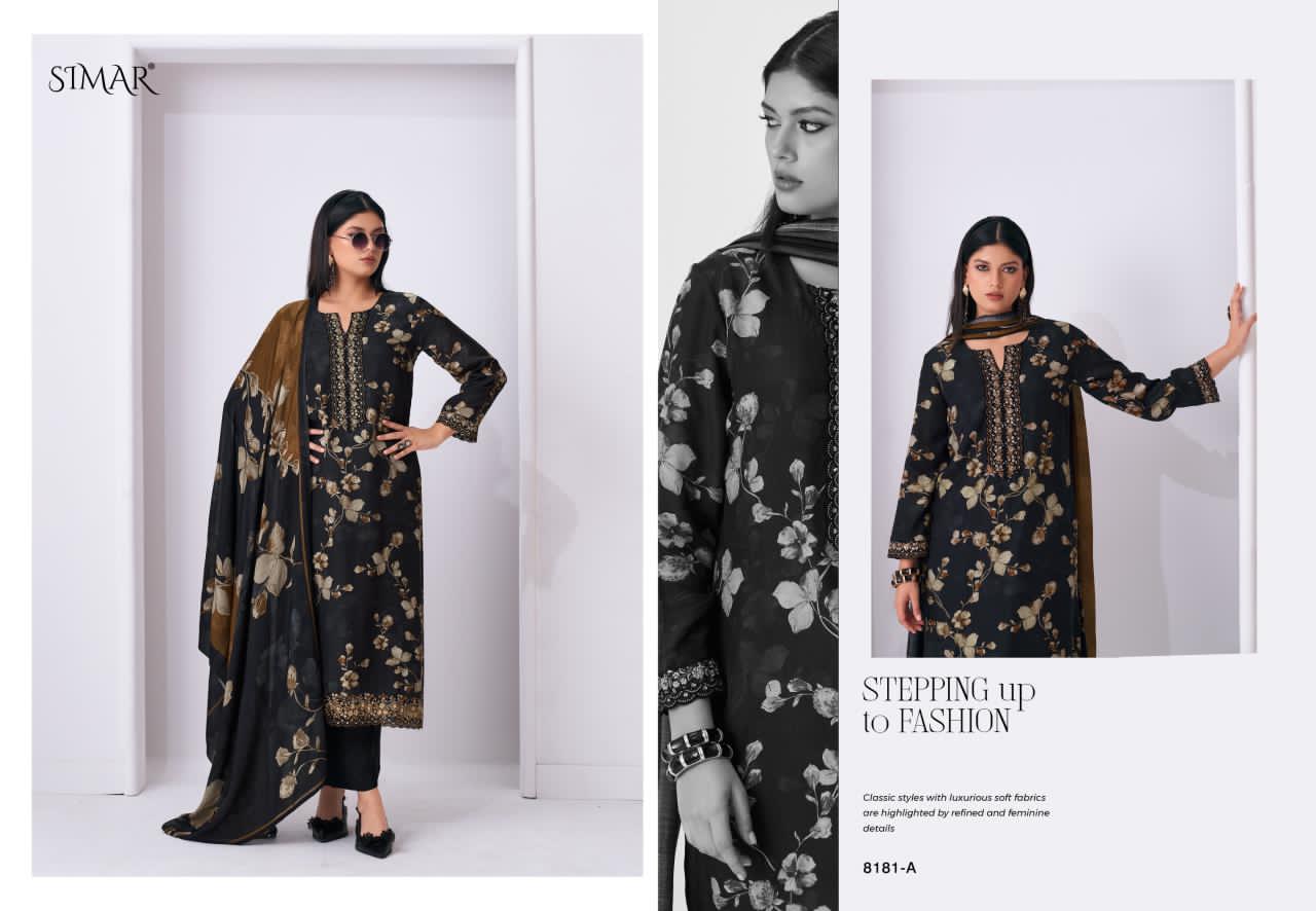 Tehzeeb Simar Viscose Muslin Pant Style Suits Wholesale Price
