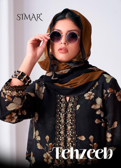 Tehzeeb Simar Viscose Muslin Pant Style Suits Wholesale Price