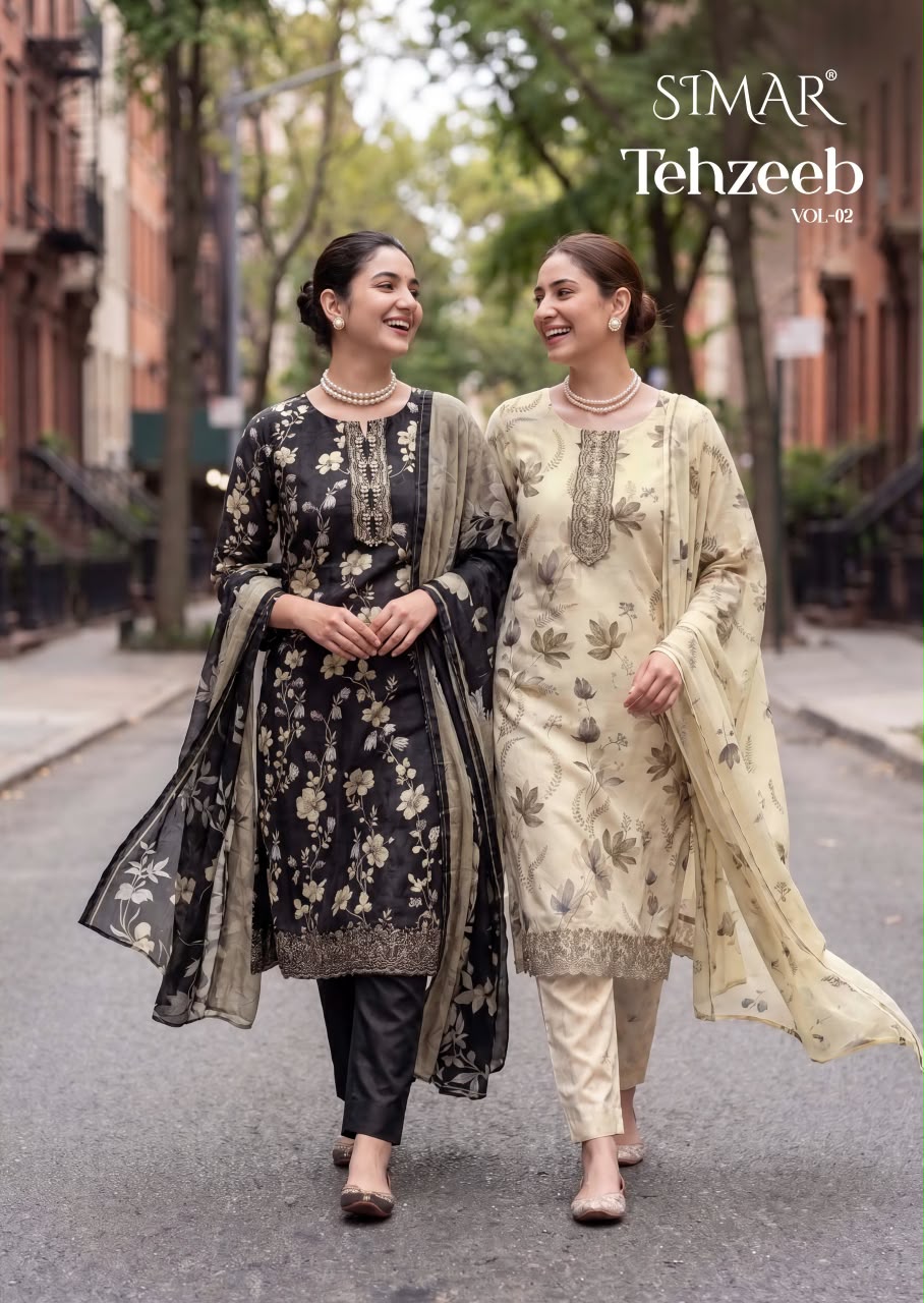 Tehzeeb Vol 2 Simar Viscose Muslin Pant Style Suits Manufacturer Gujarat