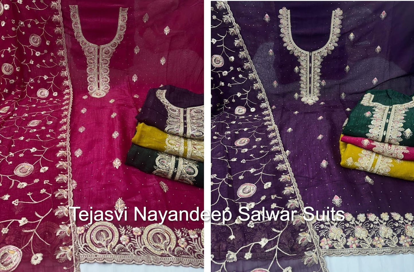 Tejasvi Nayandeep Silk Salwar Suits Manufacturer