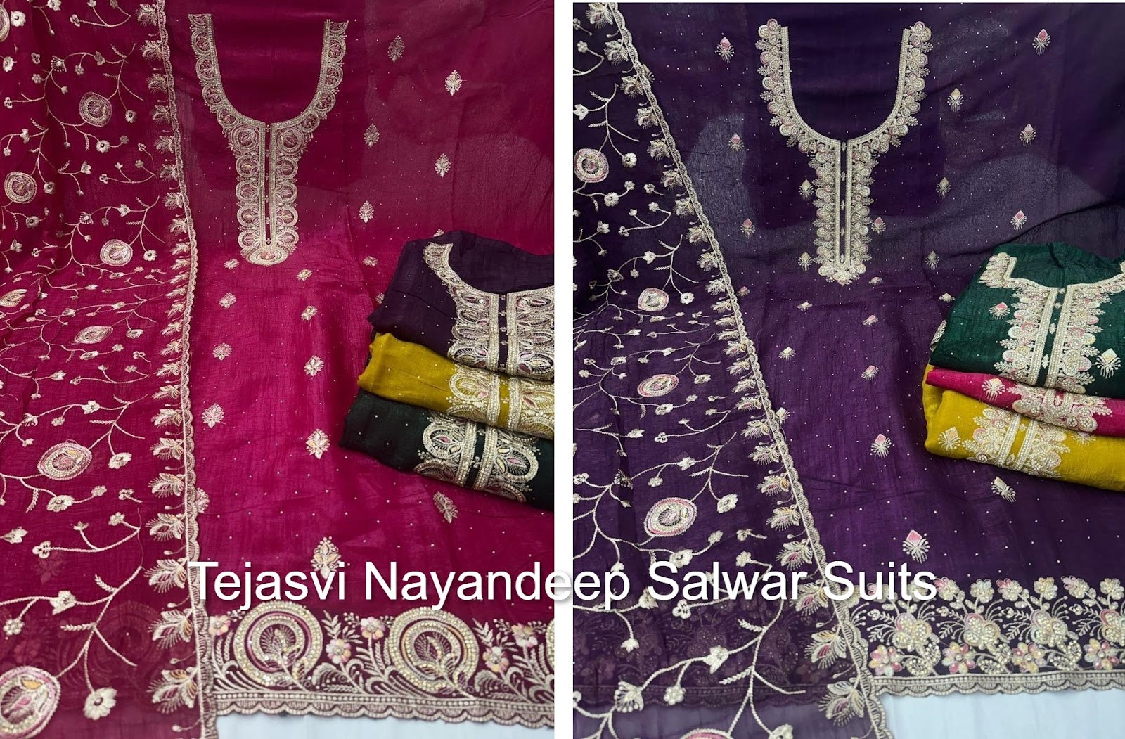 Tejasvi Nayandeep Silk Salwar Suits Manufacturer