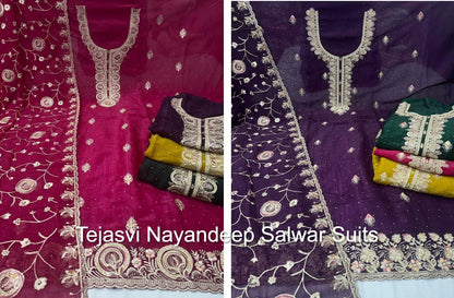 Tejasvi Nayandeep Silk Salwar Suits Manufacturer