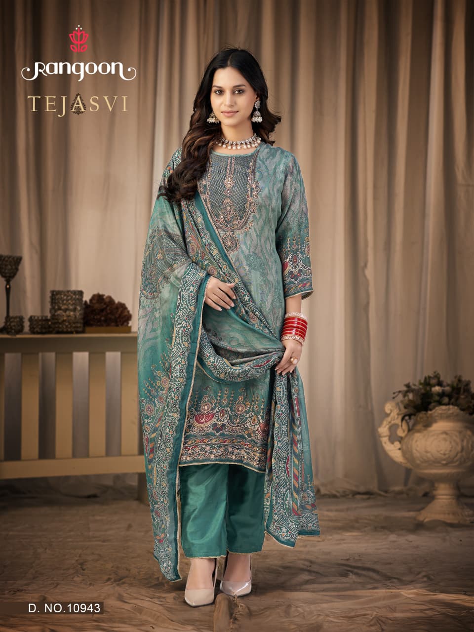 Tejasvi Rangoon Muslin Readymade Pant Style Suits Manufacturer Ahmedabad