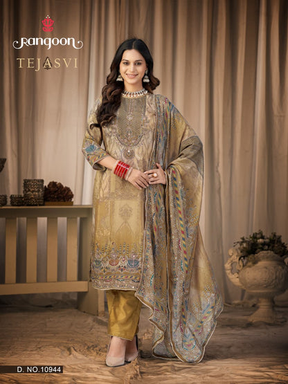 Tejasvi Rangoon Muslin Readymade Pant Style Suits Manufacturer Ahmedabad
