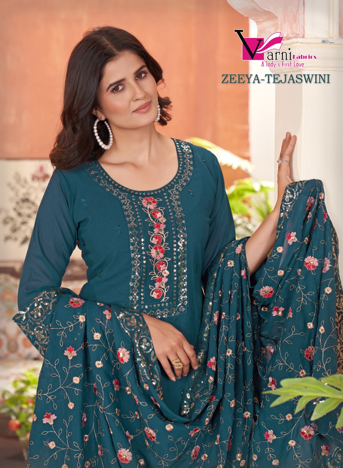 Tejaswini 2601-2604 Varni Fabrics Georgette Readymade Suits Manufacturer