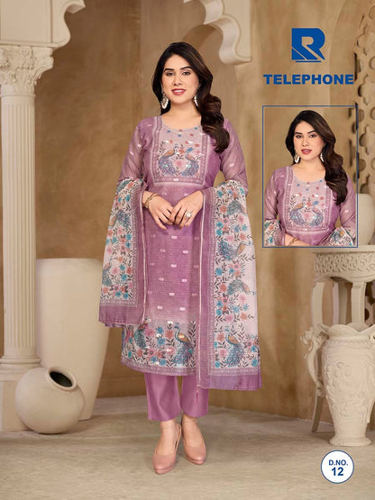 Telephone Raashi Kota Checks Readymade Pant Style Suits Exporter Ahmedabad