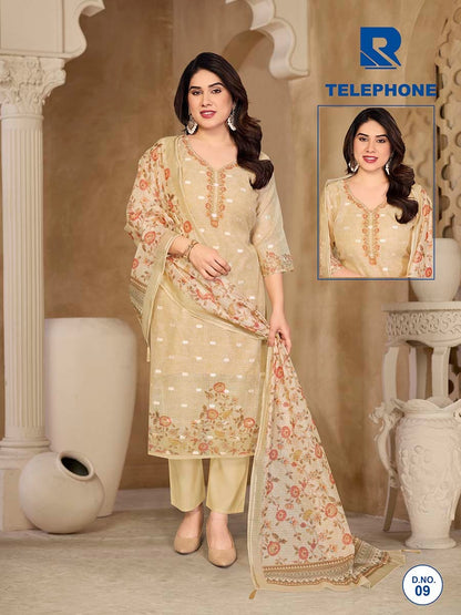 Telephone Raashi Kota Checks Readymade Pant Style Suits Exporter Ahmedabad