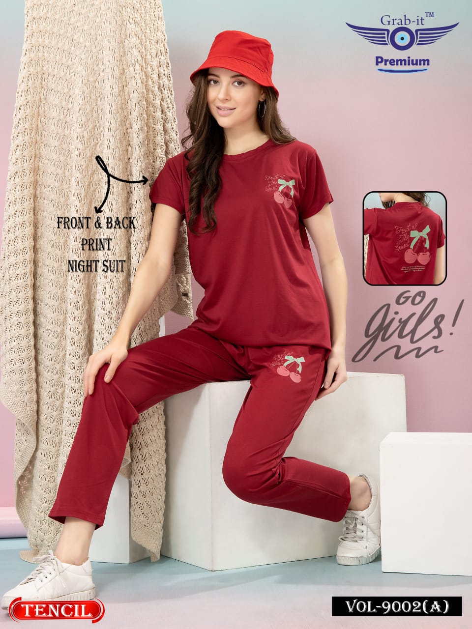 Tencil Front Back Print 9002 A Grab It Pyjama Night Suits Supplier Ahmedabad