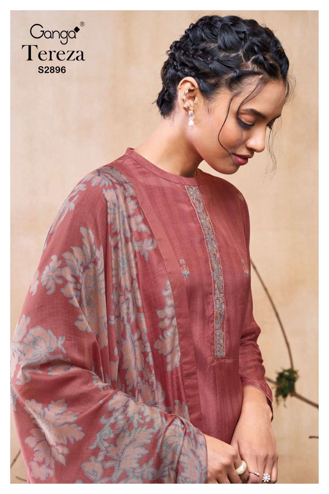 Tereza 2896 Ganga Premium Viscose Plazzo Style Suits Supplier India